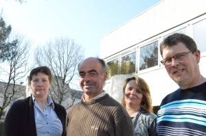 De gauche à droite - Patricia Perret - Philippe Racouët, Anne-Sophie Jegat et Pierre-Yves Brohan